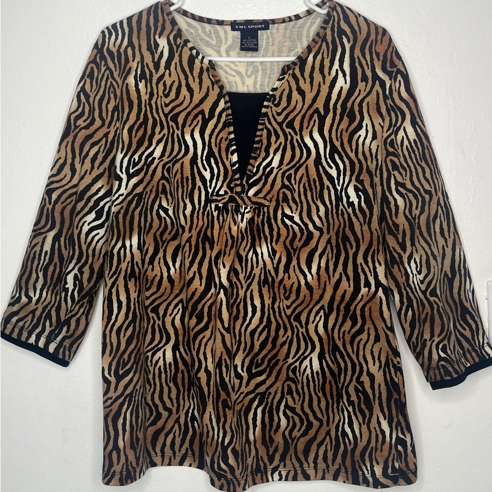 SML Sport Leopard Print Top